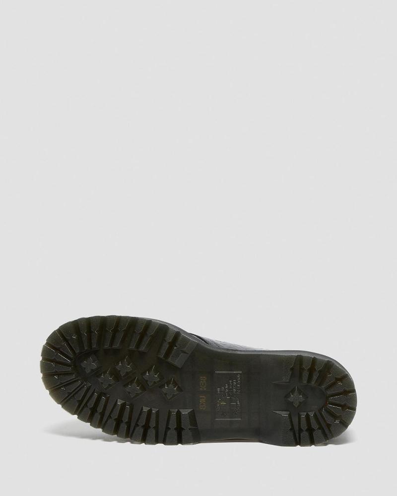 Dr Martens 1461 Leopard Emboss Patent Lær Platform Sko Herre Svarte | Norge 197BEX